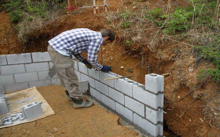 Fondation pour muret