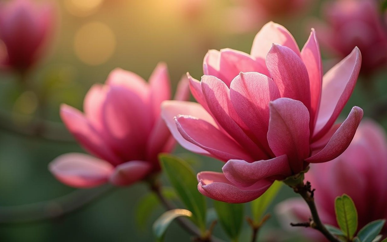 Illustration réaliste sur Arbre à fleur rouge : variétés, plantation et entretien