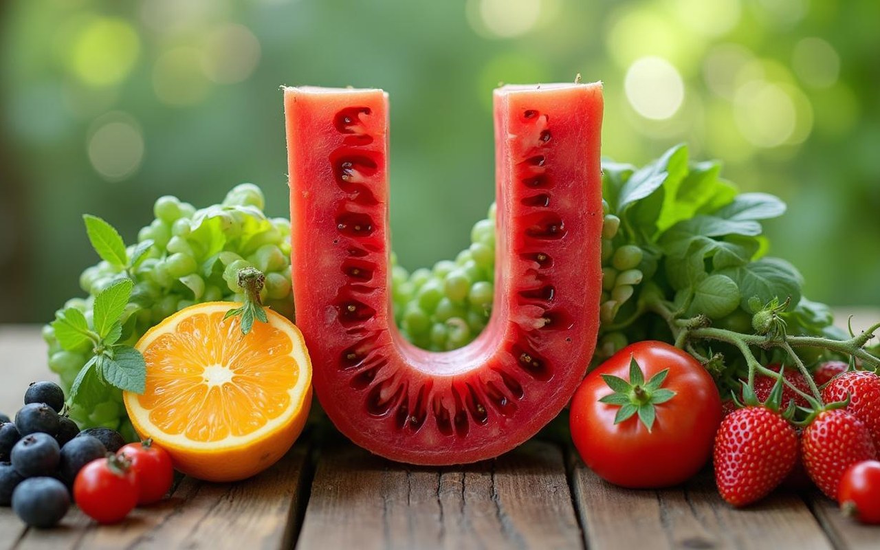 Illustration réaliste sur Fruits et légumes commençant par U : liste complète et guide de culture